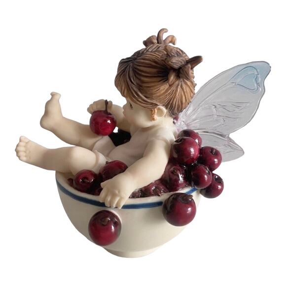 My Little Kitchen Fairies Cherry Fairie Bowl Cherries Fairy Fruit Girl Figurine - Picture 4 of 11